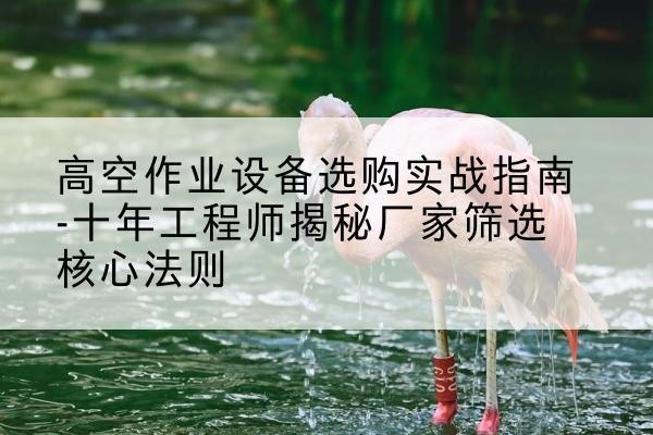双牌剪叉式升降机厂家-高空作业设备选购实战指南-十年工程师揭秘厂家筛选核心法则